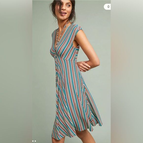 Anthropologie Postmark Farrah Striped Dress Womens Size medium - Picture 1 of 5